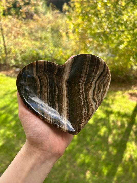 Brown Onyx Heart Bowl