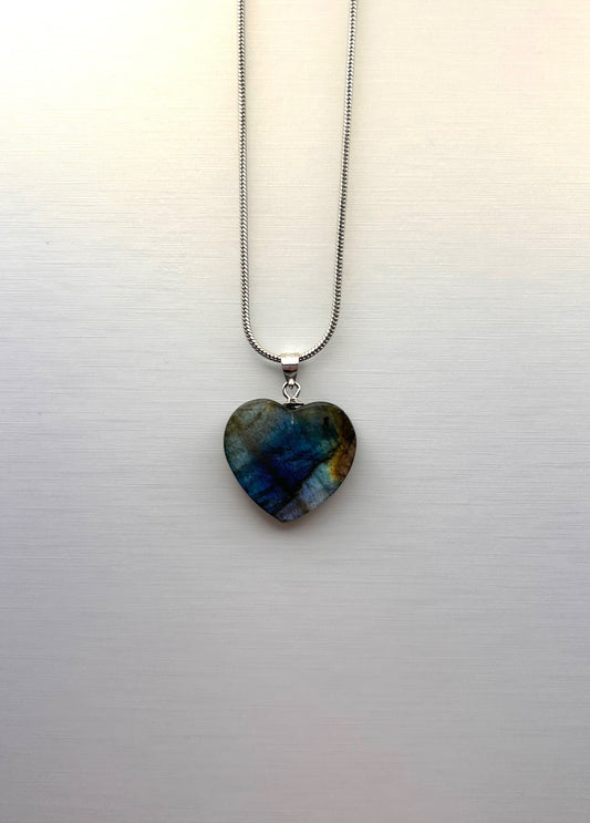 Labradorite Heart Necklace