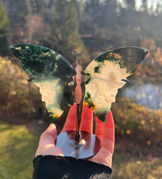 Moss Agate Butterfly