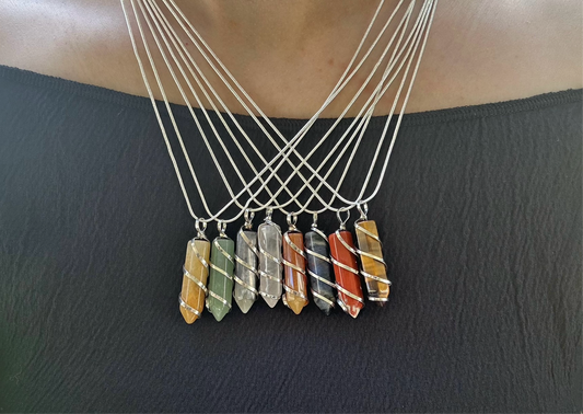 Wrapped Crystal Pendant