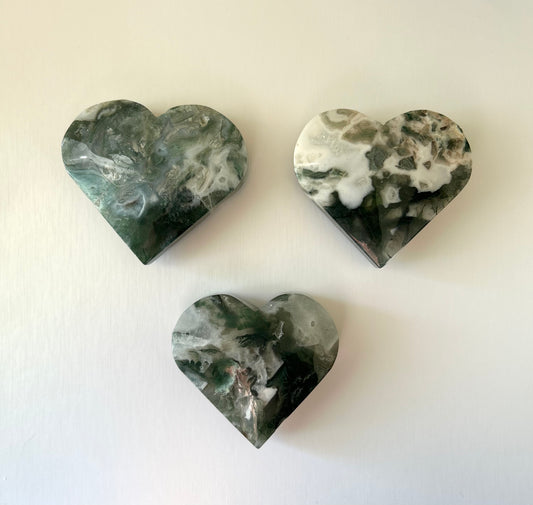 Moss Agate Heart